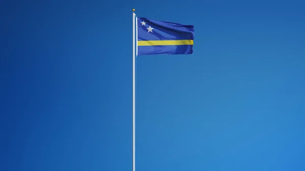 Curacao Flag, geïsoleerd met uitknippad alfakanaal transparantie — Stockfoto