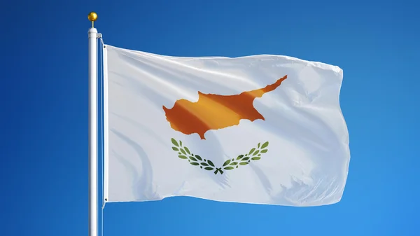 塞浦路斯标志，与剪切路径 Alpha 通道透明度隔离 — 图库照片