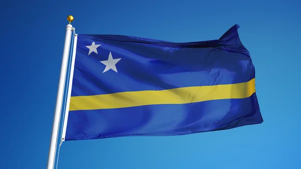 Curacao bayrağı, kırpma yolu alfa kanal saydamlığı ile izole