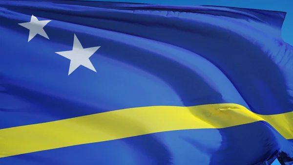 Curacao bayrağı, kırpma yolu alfa kanal saydamlığı ile izole — Stok fotoğraf
