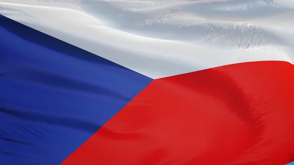 Czech flag, isolated with clipping path alpha channel transparency — Stock Photo, Image