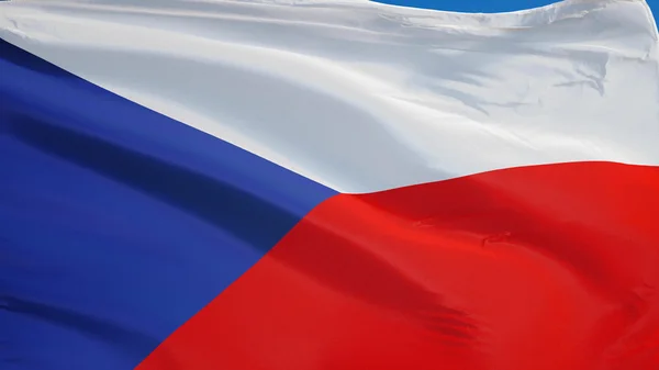 Bandeira checa, isolada com transparência de canal alfa de caminho de recorte — Fotografia de Stock