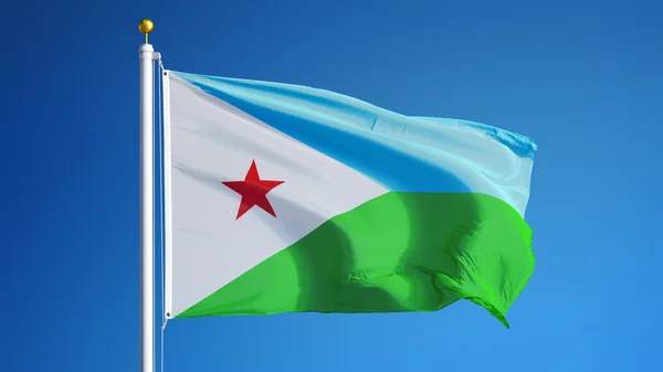 Djibouti flag, isolated with clipping path alpha channel transparency — Stock Photo, Image