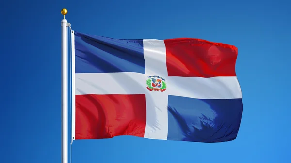 Bandera de República Dominicana, aislada con ruta de recorte alfa canal de transparencia — Foto de Stock