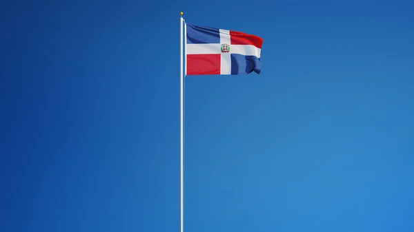 Bandera de República Dominicana, aislada con ruta de recorte alfa canal de transparencia — Foto de Stock