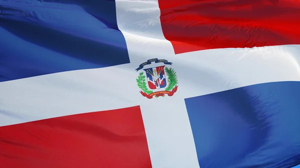 ドミニカ共和国フラグ、クリッピングパスアルファチャンネル透明度で分離 — ストック写真
