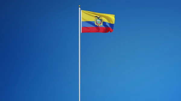 Bandera de Ecuador, aislada con ruta de recorte transparencia canal alfa — Foto de Stock