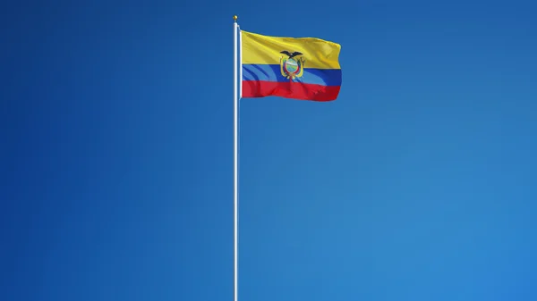Флаг Эквадора, изолированный с прозрачностью альфа-канала — стоковое фото