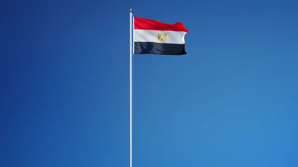 Egypten flagga, isolerad med urklippsbana alfakanal genomskinlighet — Stockfoto