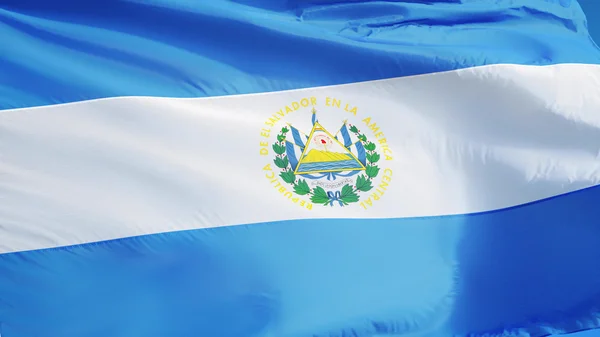 Bandera de El Salvador, aislada con ruta de recorte alfa canal de transparencia — Foto de Stock