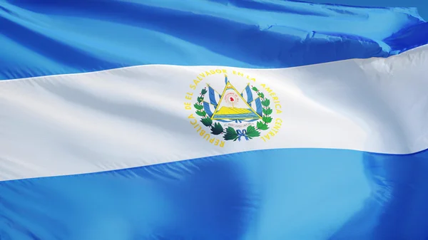 El salvador flag, isoliert mit Clipping-Pfad Alpha-Kanal-Transparenz — Stockfoto