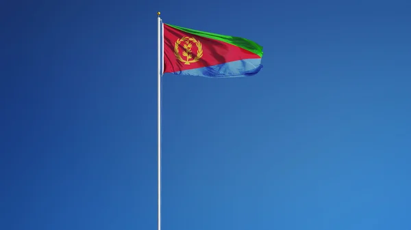 Eritrea zászlaja, izolált Vágógörbe alfa-csatorna áttetszősége — Stock Fotó