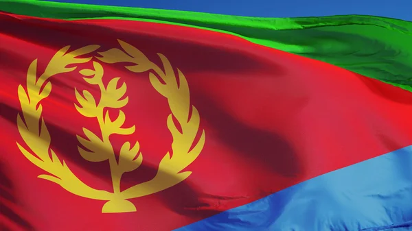 Bandera Eritrea, aislada con ruta de recorte de transparencia del canal alfa — Foto de Stock