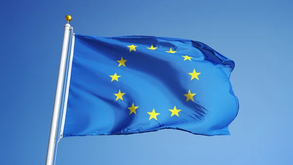 Europese Unie flag, geïsoleerd met knippen pad alfakanaal transparantie — Stockfoto