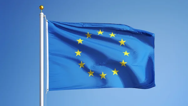 Flagge der Europäischen Union, isoliert mit Clipping Path Alpha Channel Transparenz — Stockfoto