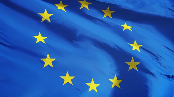 Flagge der Europäischen Union, isoliert mit Clipping Path Alpha Channel Transparenz — Stockfoto