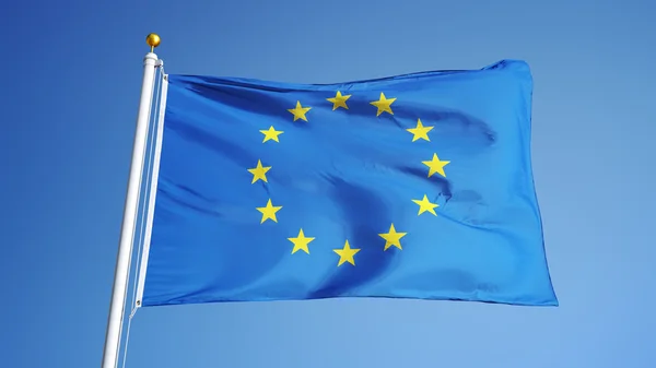 Flagge der Europäischen Union, isoliert mit Clipping Path Alpha Channel Transparenz — Stockfoto