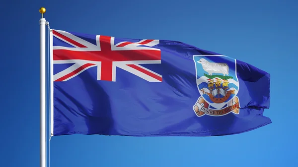 Falkland eilanden vlag, geïsoleerd met knippen pad alfakanaal transparantie — Stockfoto