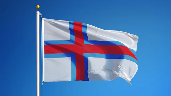 Флаг Фарерских островов, изолированный с прозрачностью альфа-канала — стоковое фото