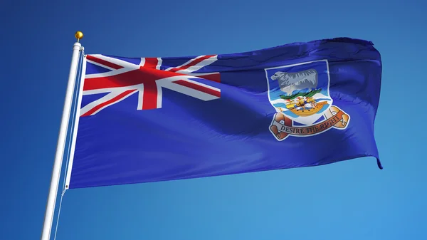 Falkland eilanden vlag, geïsoleerd met knippen pad alfakanaal transparantie — Stockfoto