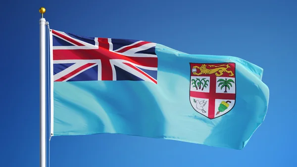 Vlag van Fiji, geïsoleerd met knippen pad alfakanaal transparantie — Stockfoto