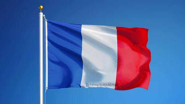 Bandera de Francia, aislada con ruta de recorte transparencia canal alfa —  Fotos de Stock