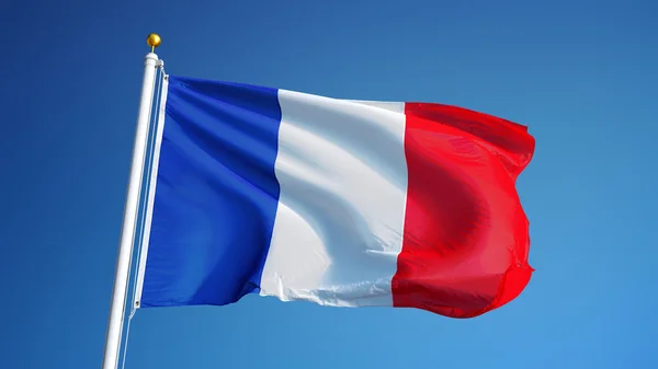 Bandera de Francia, aislada con ruta de recorte transparencia canal alfa —  Fotos de Stock