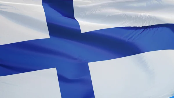 Флаг Финляндии, изолированный с прозрачностью альфа-канала — стоковое фото