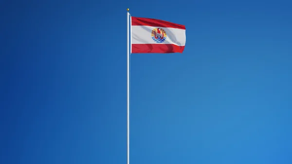Francia Polinézia zászlaja, izolált Vágógörbe alfa-csatorna áttetszősége — Stock Fotó