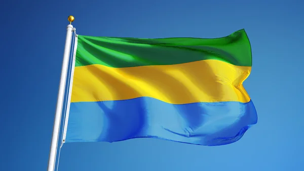 Gabon flag, isolated with clipping path alpha channel transparency — Stock Photo, Image
