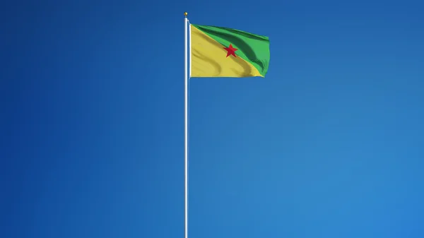 Γαλλική Γουιάνα σημαία, απομονωμένη με απόκομμα διαδρομή κανάλι άλφα διαφάνεια — Φωτογραφία Αρχείου