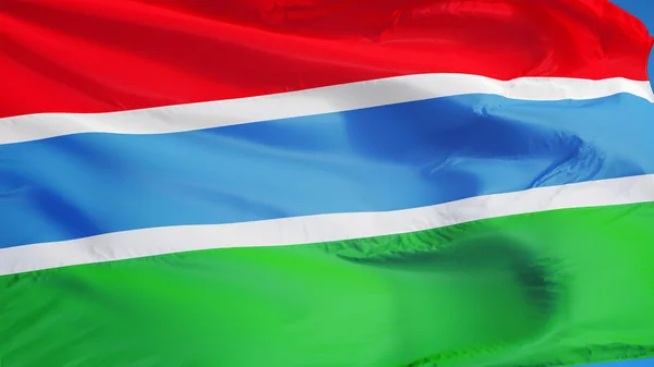 La bandiera Gambia, isolata con il percorso di ritaglio trasparenza del canale alfa — Foto Stock