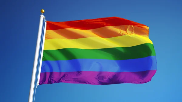 Yol alfa kanalı saydamlık kırpma ile izole Eşcinsel gurur Gökkuşağı bayrağı