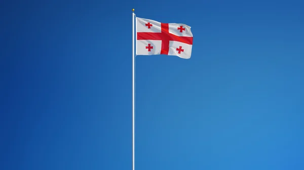 Vlajka Georgie, izolované s ořezovou cestou alfa kanál průhlednost — Stock fotografie
