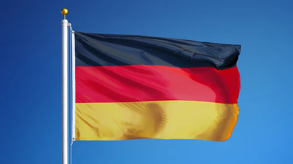 Almanya bayrağı, kırpma yolu alfa kanal şeffaflık ile izole — Stok fotoğraf