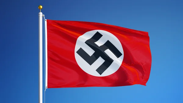 Bandera de Alemania nazi, aislada con transparencia de canal alfa de ruta de recorte —  Fotos de Stock