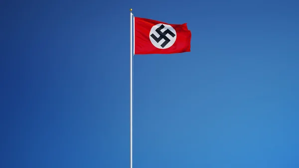 Нацистська Німеччина прапор, ізольований за допомогою відсічного контуру альфа-канал прозорість — стокове фото