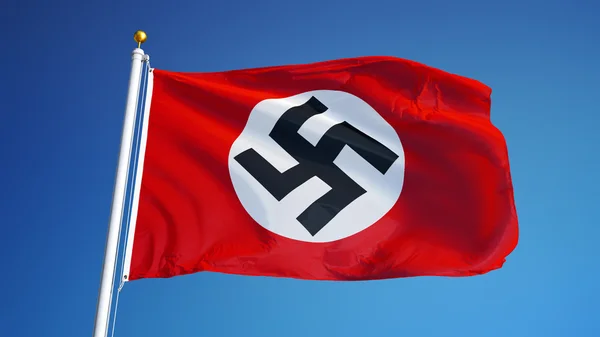 Nazi Almanyası bayrağı, kırpma yolu alfa kanal şeffaflık ile izole