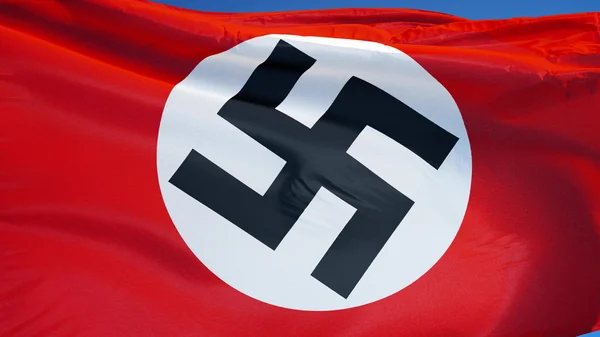 Нацистська Німеччина прапор, ізольований за допомогою відсічного контуру альфа-канал прозорість — стокове фото