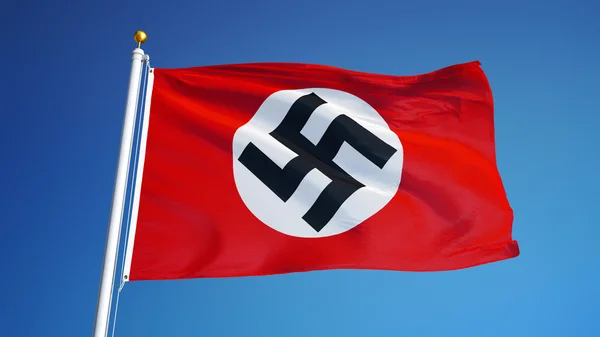 Флаг нацистской Германии, изолированный с обрезкой пути альфа-канал прозрачности — стоковое фото