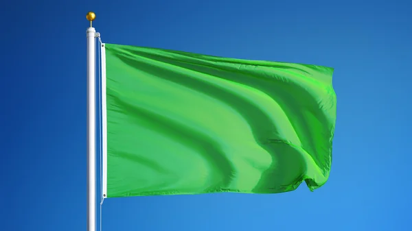 Drapeau vert clair, isolé avec le chemin de coupure alpha canal transparence — Photo