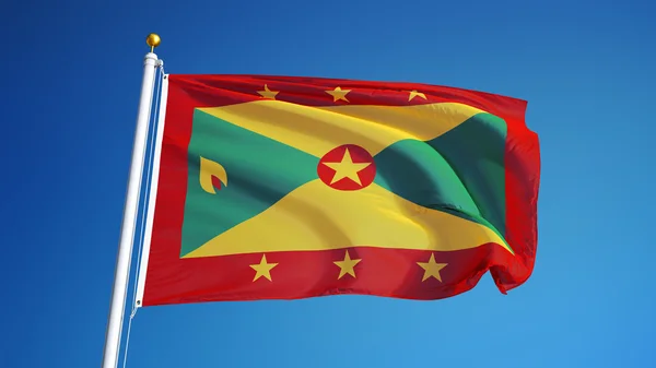Vlag van Grenada, geïsoleerd met uitknippad alfakanaal transparantie — Stockfoto