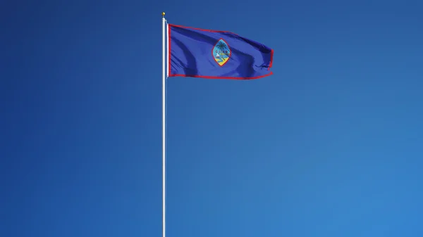 Bandera de Guam, aislada con transparencia de canal alfa de ruta de recorte —  Fotos de Stock