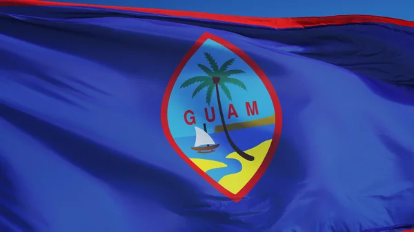 Bandeira de Guam, isolada com transparência de canal alfa de caminho de recorte — Fotografia de Stock