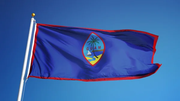 Bandera de Guam, aislada con transparencia de canal alfa de ruta de recorte —  Fotos de Stock