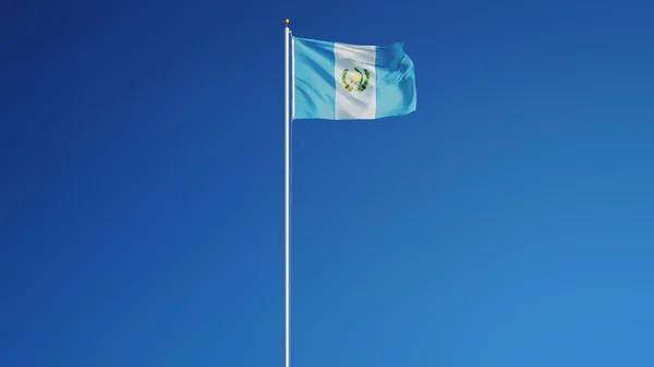 Guatemalská vlajka, izolovaná s ořezovou cestou průhlednost alfa kanálu — Stock fotografie