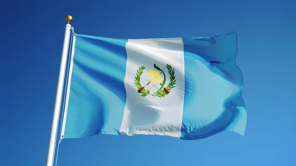 Guatemala zászló, izolált Vágógörbe alfa-csatorna átlátszósága — Stock Fotó