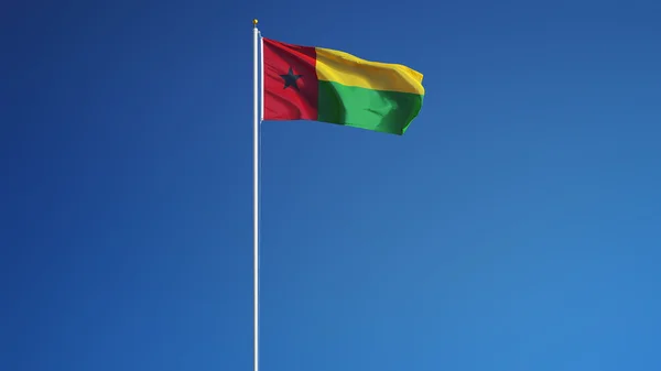 Bandeira da Guiné Bissau, isolada com transparência de canal alfa de via de recorte — Fotografia de Stock
