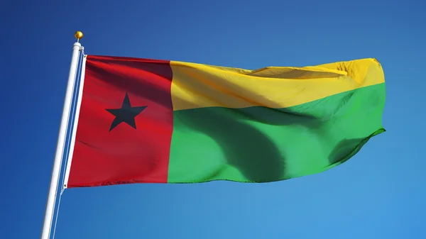 Bandeira da Guiné Bissau, isolada com transparência de canal alfa de via de recorte — Fotografia de Stock