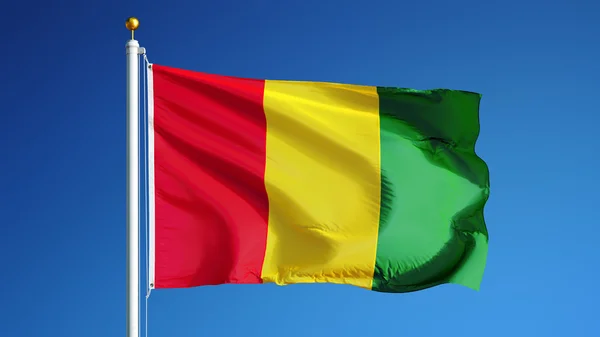 Bandera de Guinea, aislada con transparencia del canal alfa de la ruta de recorte —  Fotos de Stock